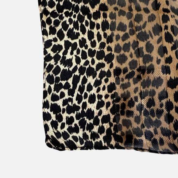 Womens Animal Print Scarf Brown Black Tonal Colors Soft Drape Rectangle 15x57 - Picture 9 of 11